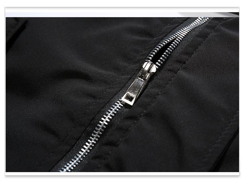 Men's Long Cotton Coat with Big Fur Collar, Thickened, 2018 Fashion.