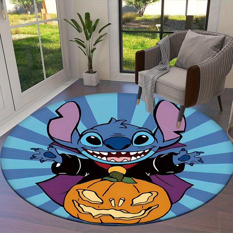 

1pc Disney Lilo and Stitch Pattern Round Area Rug, Bedroom Living Room Floor Mat, Playroom Bedroom Living Room Indoor Decor Rug, Aesthetic R 80cm/31.5in