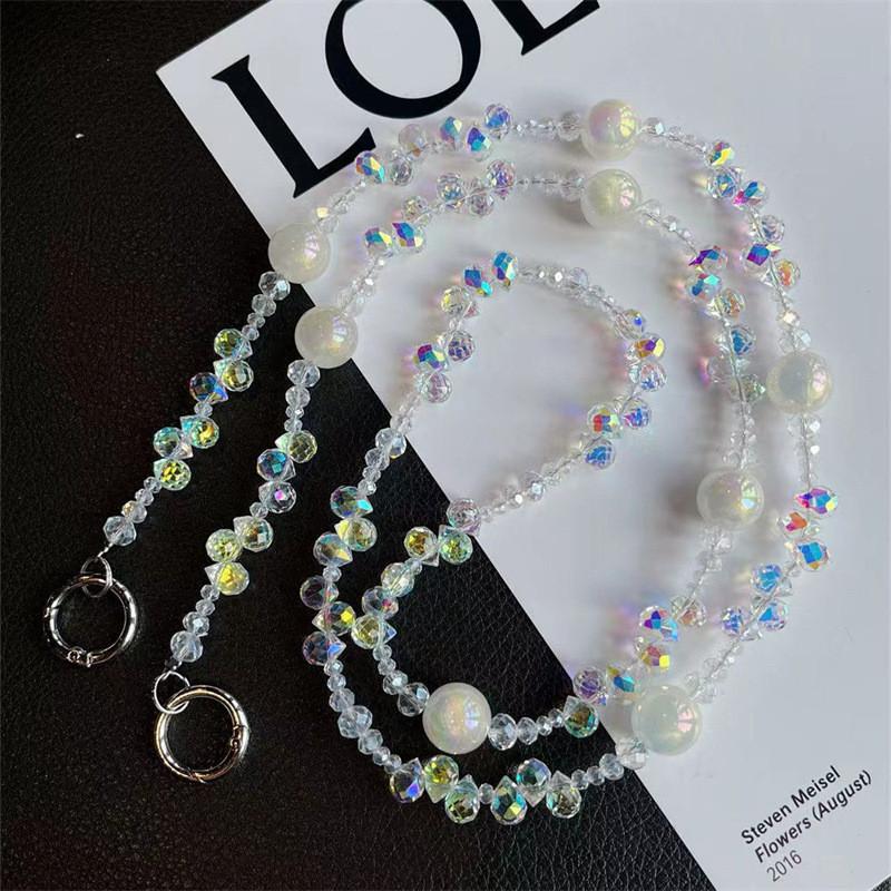 Water Drop Crystal Phone Chain With Beaded Handcrafted Strap For Women And Men