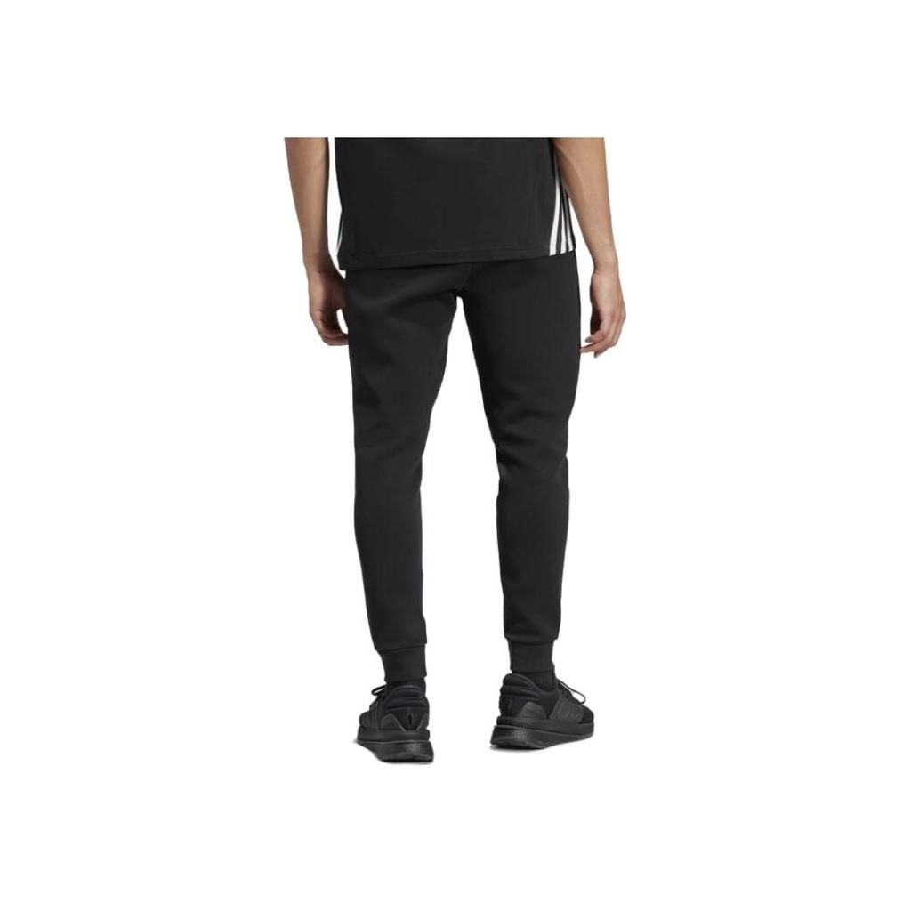 Adidas Three Stripe Color Block Drawstring Cuffed Knit Sports Pants Men Pants Black IT6349