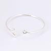 Simple And Elegant Leaf Fashion 925 Sterling Silver Olive Leaf Opening Bracelet  TYB596