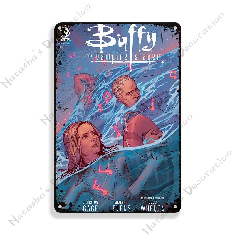 Buffy the Vampire Slayer Plakát Klasický TV kovový plakát Vintage kovová cedule Pánská jeskyně Garáž Kovová deska Průmyslová dekorace