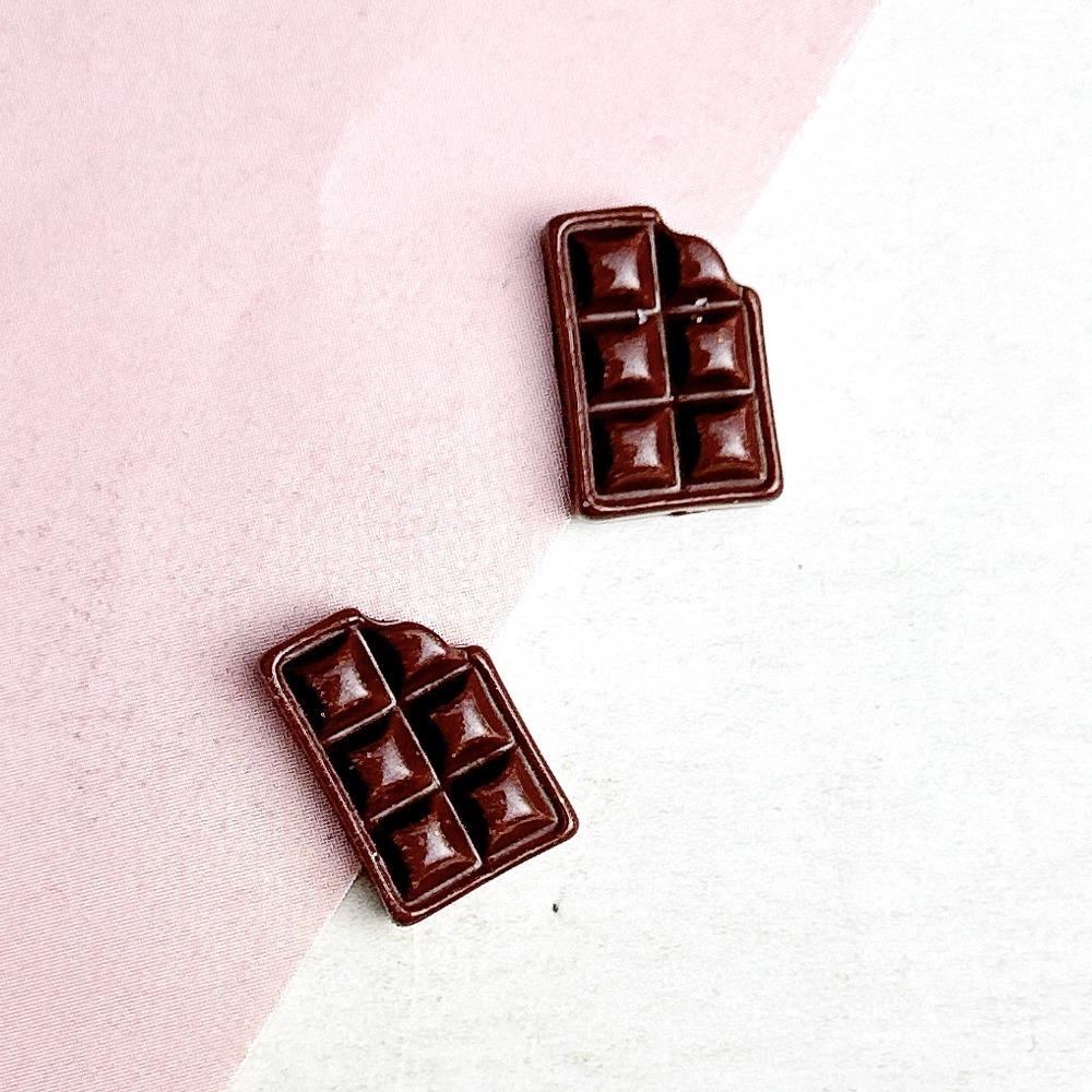11-Piece Cute Chocolate Style Resin Flatback Ornaments, DIY Craft Supplies for Jewelry Making, Manicure & Hair Accessories