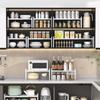 Retractable Kitchen Spices Storage Racks Home Multifunctional Tabletop Seasoning Holders Cupboard Sundries Organize Metal Shelf
