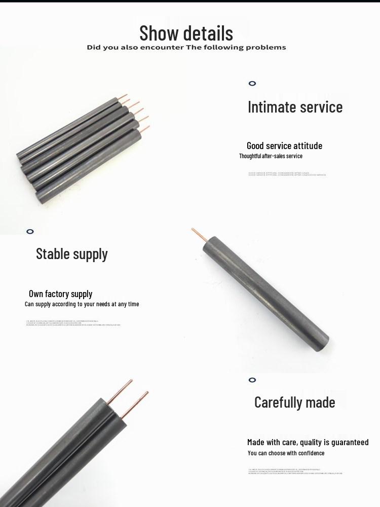 High-Purity Graphite Electrode with Copper Lead Wire for Electrolysis and Electroplating