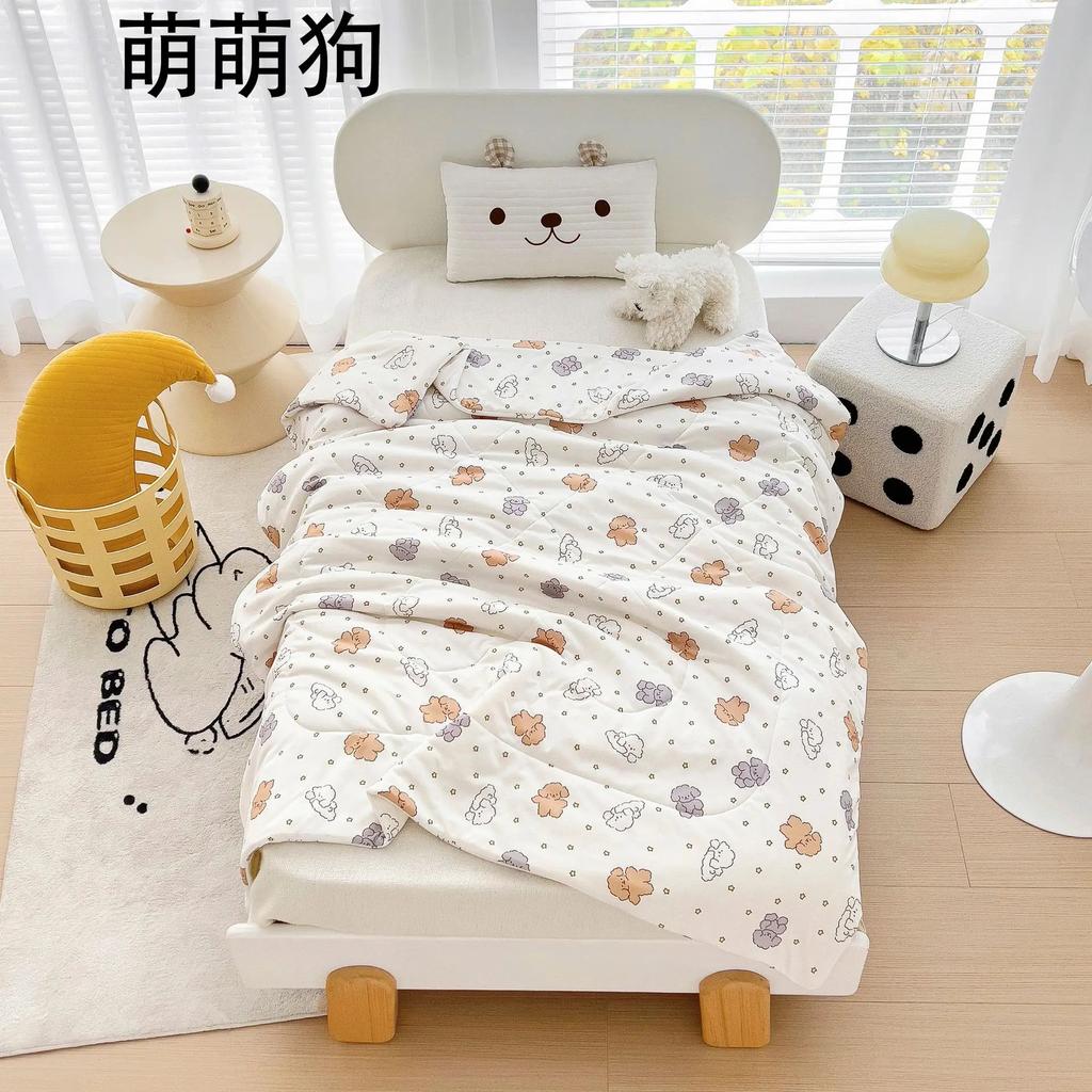 Plapumă nouă de vară pentru copii, tricotată din bumbac, plapumă de vară, pilotă pentru grădiniță, plapumă de vară cu înghețată, husă aerisibilă