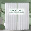 2 Pack Lightweight Plastic Shower Curtain Liner, 71*71inches PEVA Bath Curtain Set with Rustproof Metal Grommets & Magnets