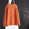 2024 Autumn/Winter Women's Round Neck Loose Knit Sweater: Simple Solid Color, Long-Sleeved Pullover