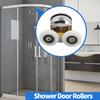 Glass Shower Doors Pulleys 23mm 4pcs ABS + Zinc Alloy Silver Partition Sliding Door Single Shower Door Rollers