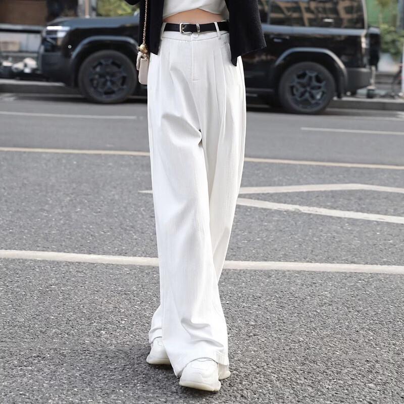 Sibaishe Women's High-Waist Loose Wide-Leg Casual Pants