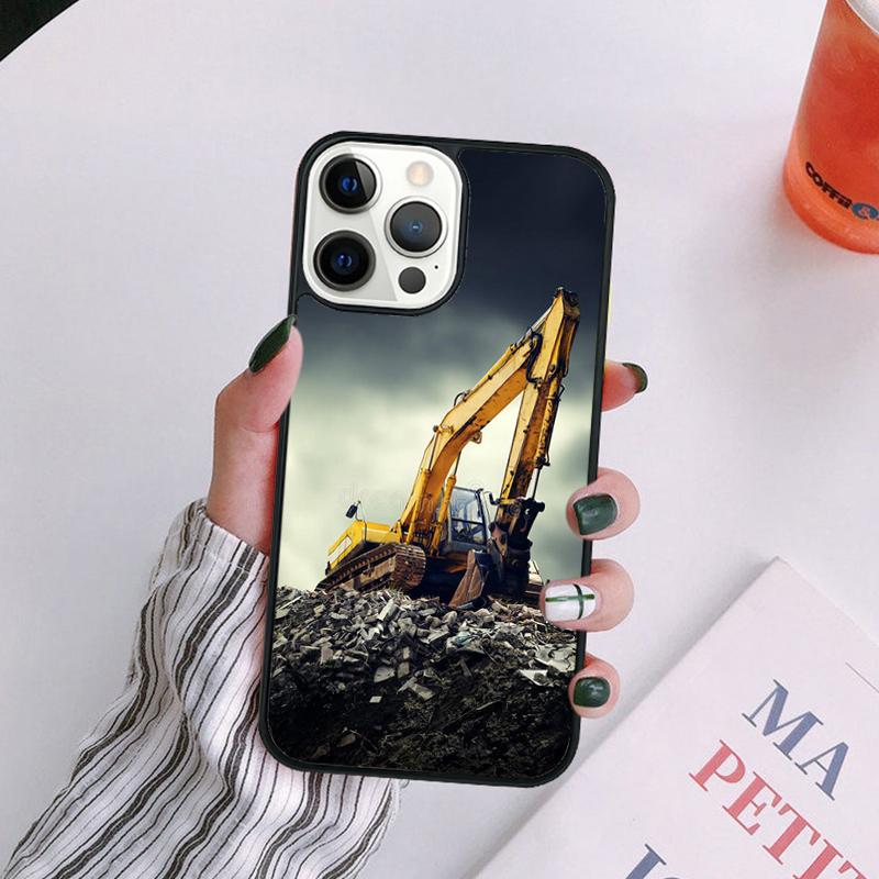 Excavator Phone Case For iPhone 17 Air 14 13 12 16Pro Max 15  Plus Max Cover Shell Coque