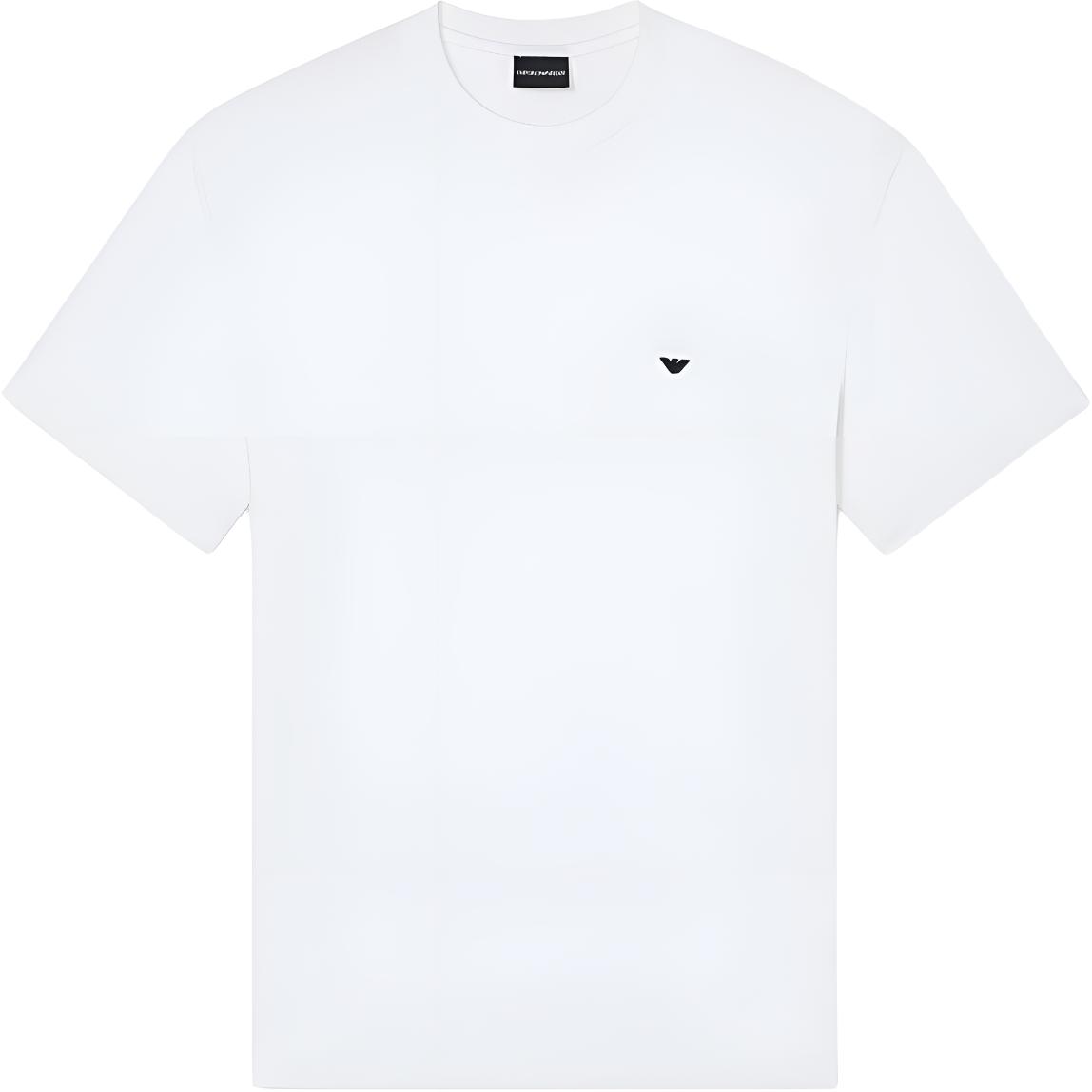 

Emporio Armani Lycra Blend Knitted 3D Embroidered Crew Neck Short Sleeve T-Shirt Men tops EM004592-AF13747-U0003 XXL