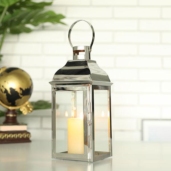 Stainless Steel Candle Holder Lanterns Vintage Rose Gold  Hanging Candle Lantern for Indoor Outdoor Wedding Home Decor Vintage
