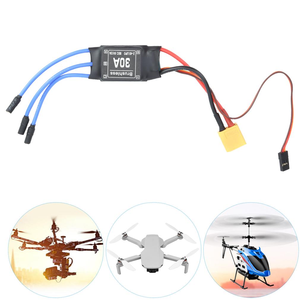 30A Brushless ESC XT60 Electronic Speed Controller for RC Remote Control Drone Helicopter FPV