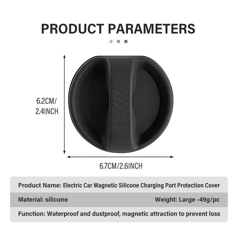 EV Car Charging Port Cover Magnetic Dustproof Silicone Sealed Cap For BMW M F10 F20 F30 F40 F15 F25 F26 F31 F49 E62 E83 E84 JKQDU1