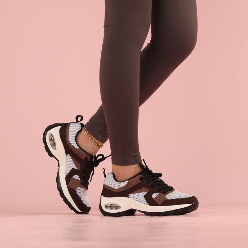 

Fly Woven Mesh Дышащая женская обувь Повседневные кроссовки на воздушной подушке 42