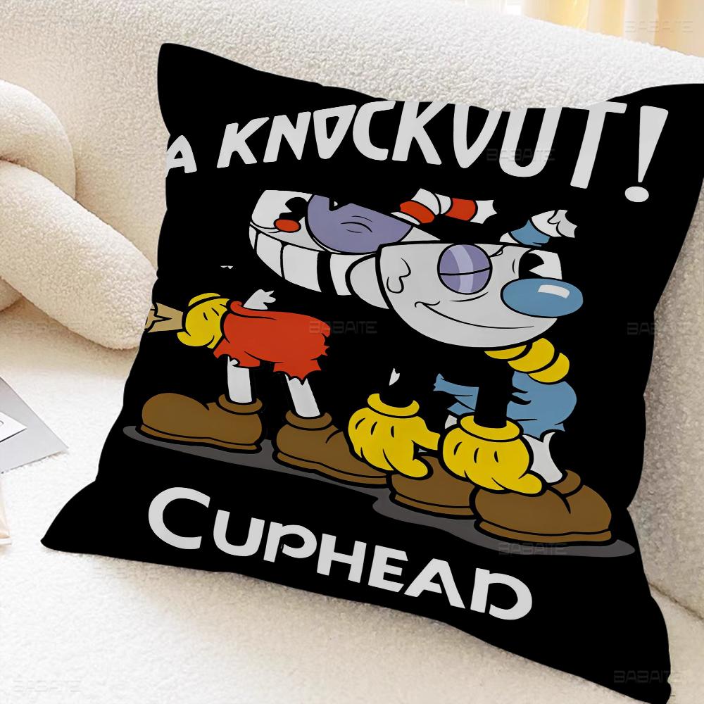 Anime Cartoon C-Cupheads Cushion Cover 30x50 Polyester Sofa Cushions Decorative Throw Pillows Home Decoration Pillowcover