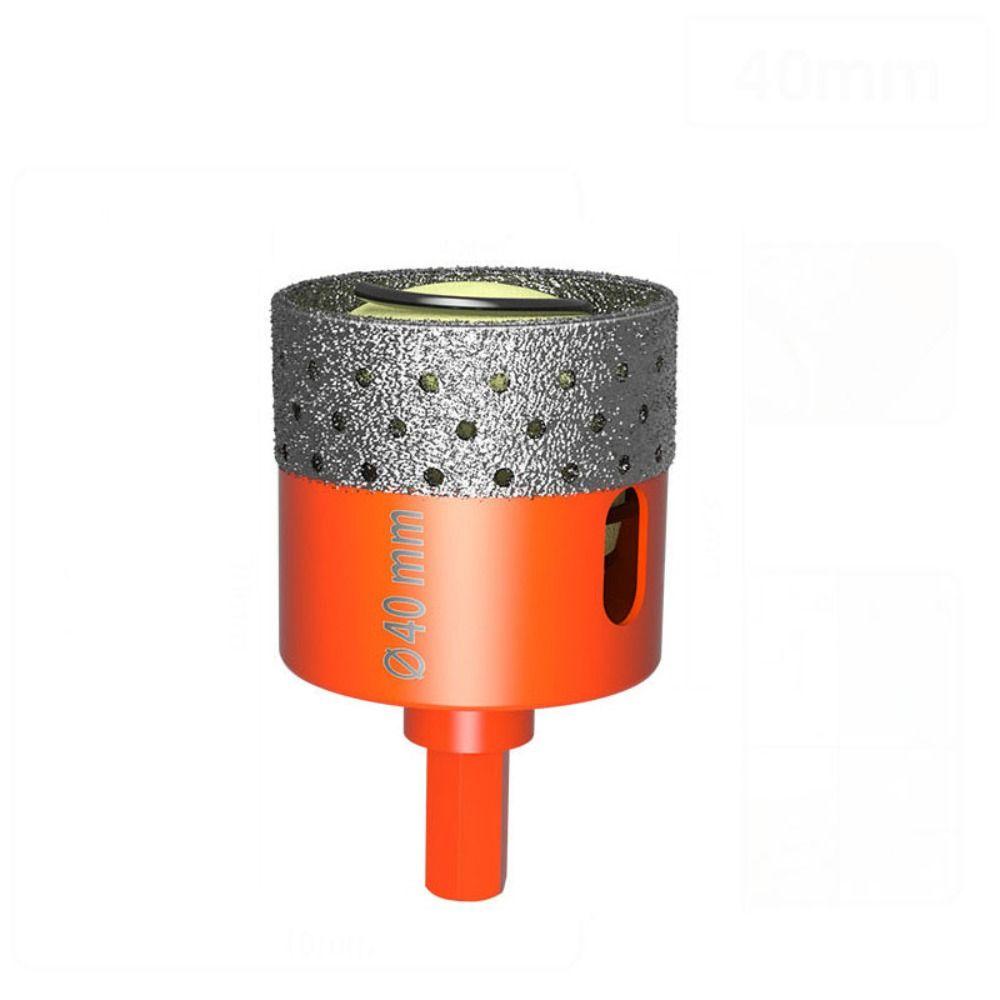 

Hexagonal Shank Thread Brazing Hole Saw Automatic Drill Bits Tool Durable Glass Drill Bit Marble 40mm