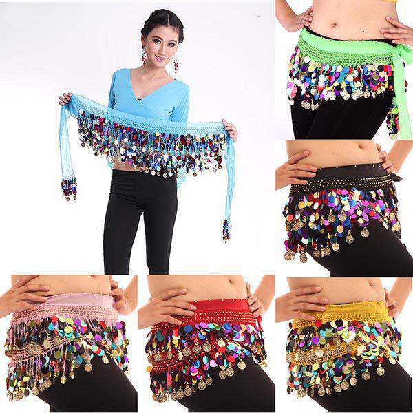 Cintura per monete di danza del ventre da donna Cintura per danza del ventre Sciarpa per anca Accessori per costumi Decorazione gonna da ballo  200000532