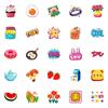 50 Girl Heart Hand-painted Cartoon Doodle Strawberry Cake Watermelon Five-pointed Star Waterproof Stickers