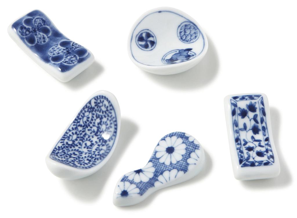 Arabesque Imari Oval Chopstick Rest x 3 x Set of 2 [5.5 2.5cm] KAIDAHA-2