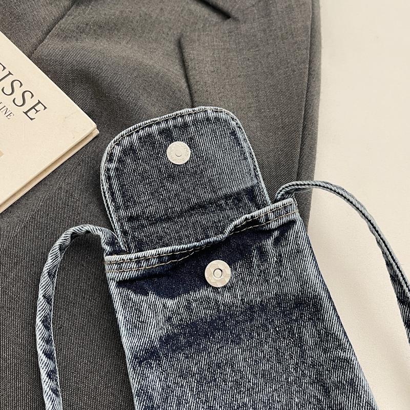 Mini Small Bag Women's Shoulder Crossbody Bag Denim Mobile Phone Bag