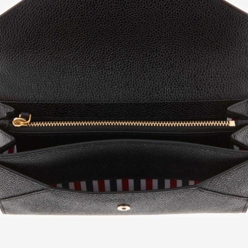 Thom Browne Pebble Grain Three Stripe Tab Long Wallet Faw065a 00198 001