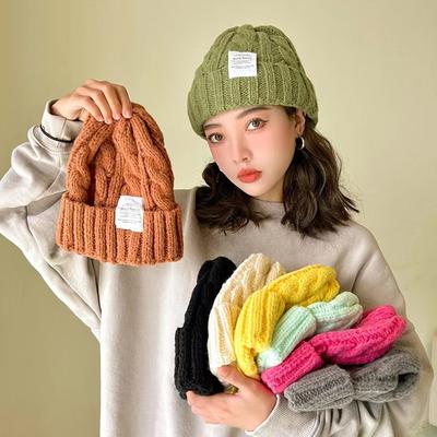 Winter Women Knit Cap Warm Couple Lady Thread Knitted Beanie Chapeau Bonnet