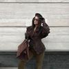 2026 Autumn/Winter Women's Retro Lapel Suede Waist-Tie Jacket