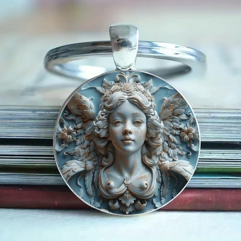 Round Keychain - Stylish Alloy Key for Keys, Model 8