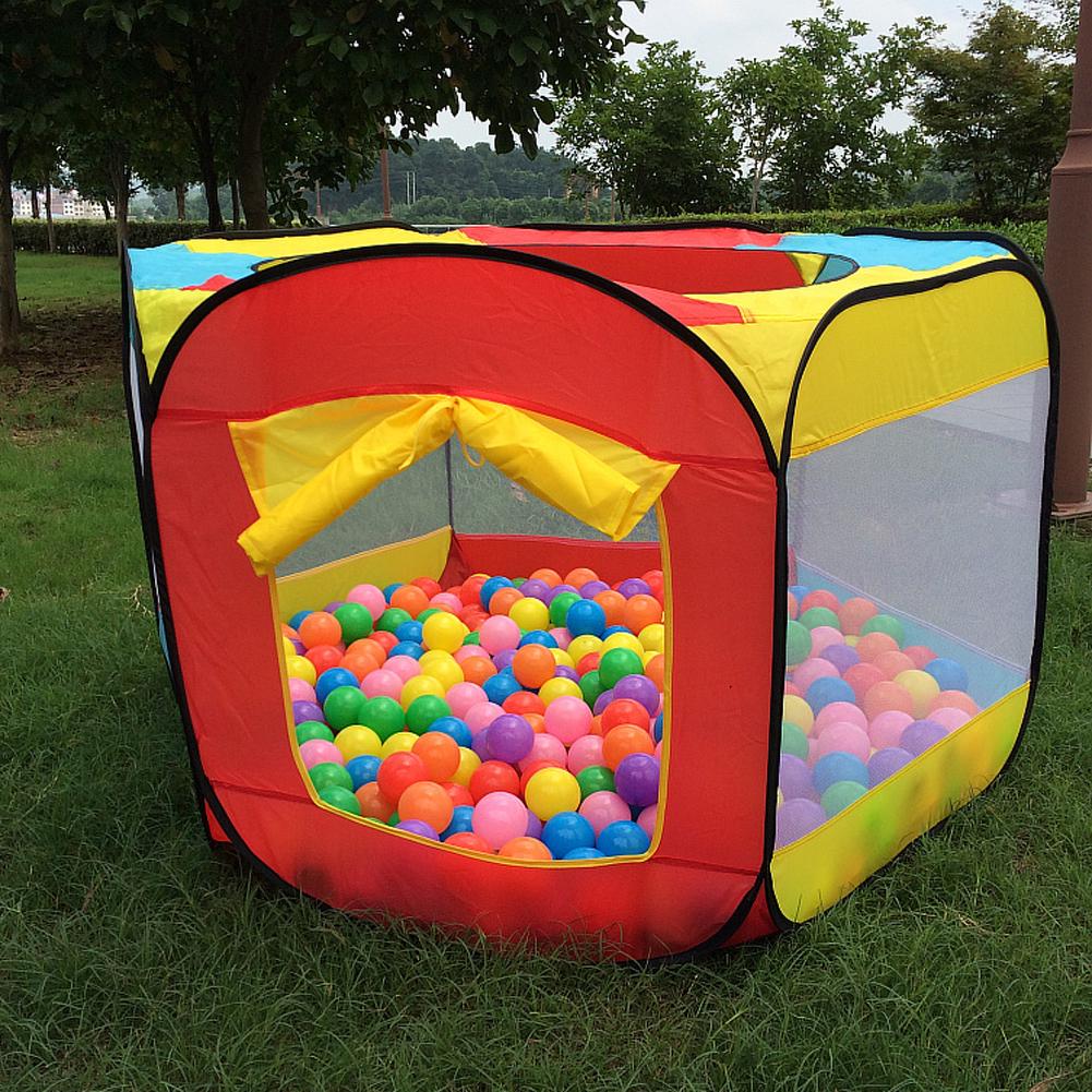 Kids Play Tent Hexagon Ball Pit Large Baby Crawl Playpen Patchwork Foldable Play Tent for 1 2 3 Years Old