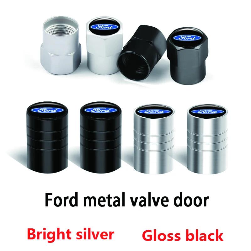For Honda ccoFor Ford Mondeo Explorer Edge Focus Fiesta Kuga Transit Escape 4Pcs Metal Car Wheel Cover Tire Valve Stem Caps Auto Accessories