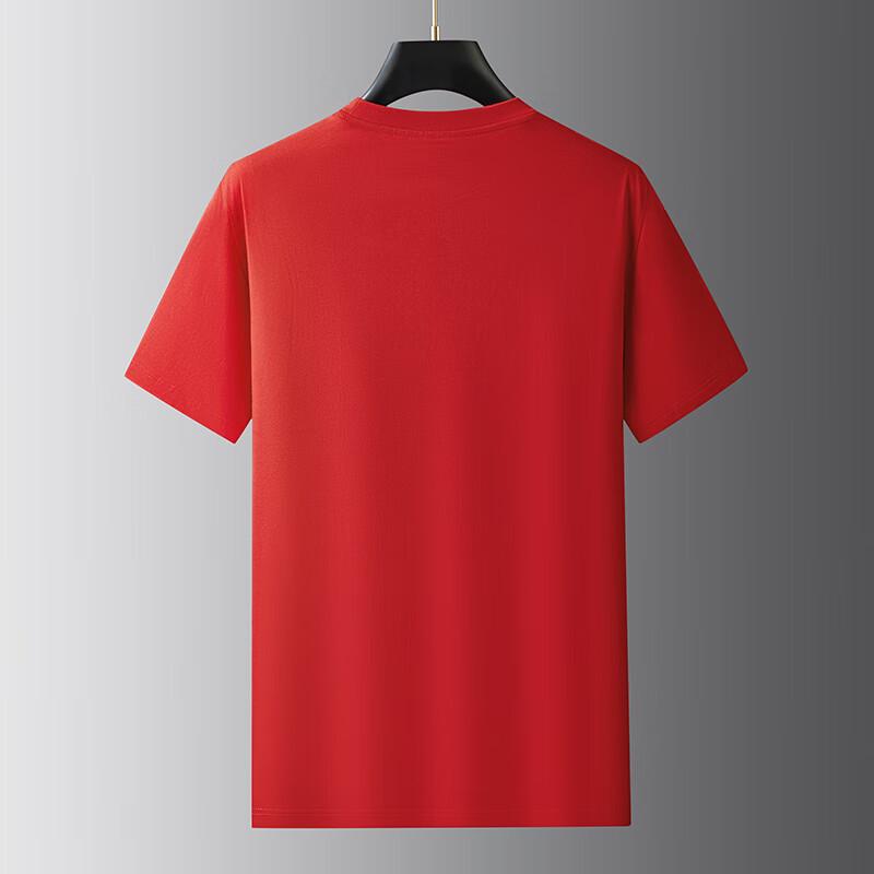 Dibinze Men's Oversized Pure Cotton Short Sleeve T-Shirt