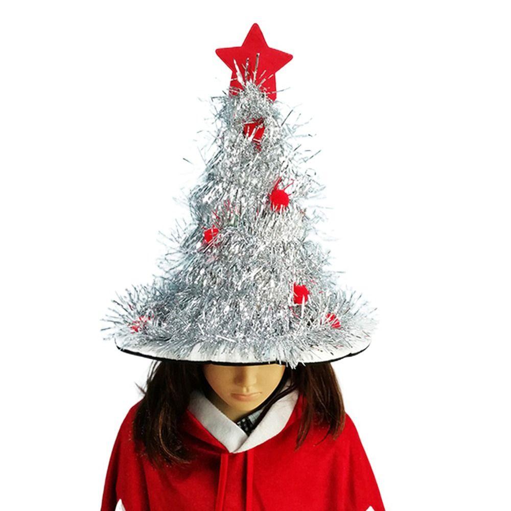 Non-woven Rain Silk Plush Ball Home Christmas Hat Christmas Decor Christmas Tree Hat Xmas Ornaments