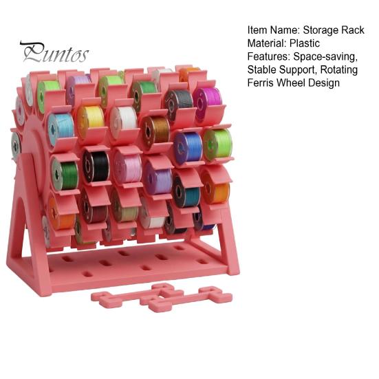 Espositore per Bobine da Cucito, Organizzatore Rotante per Bobine, Supporto Anti-groviglio per Cucito, Design a Ruota Panoramica, Strumento Artigianale, Risparmio di Spazio, Regalo per