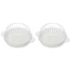 Skater Chinese Bun Case, 2 Pieces, Chinese Bun Steamer, Microwave Chinese Bun, Microwave Steamer, Basic SMA1-A