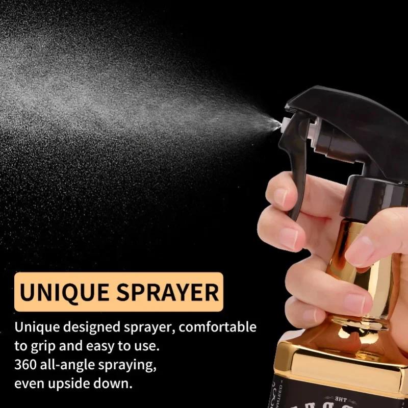 

500ML Plating Barber Haircut Spray Bottle Empty Continuous Atomizer Water Sprayer For Salon Hairdresser Accessories Barber Tools золотой