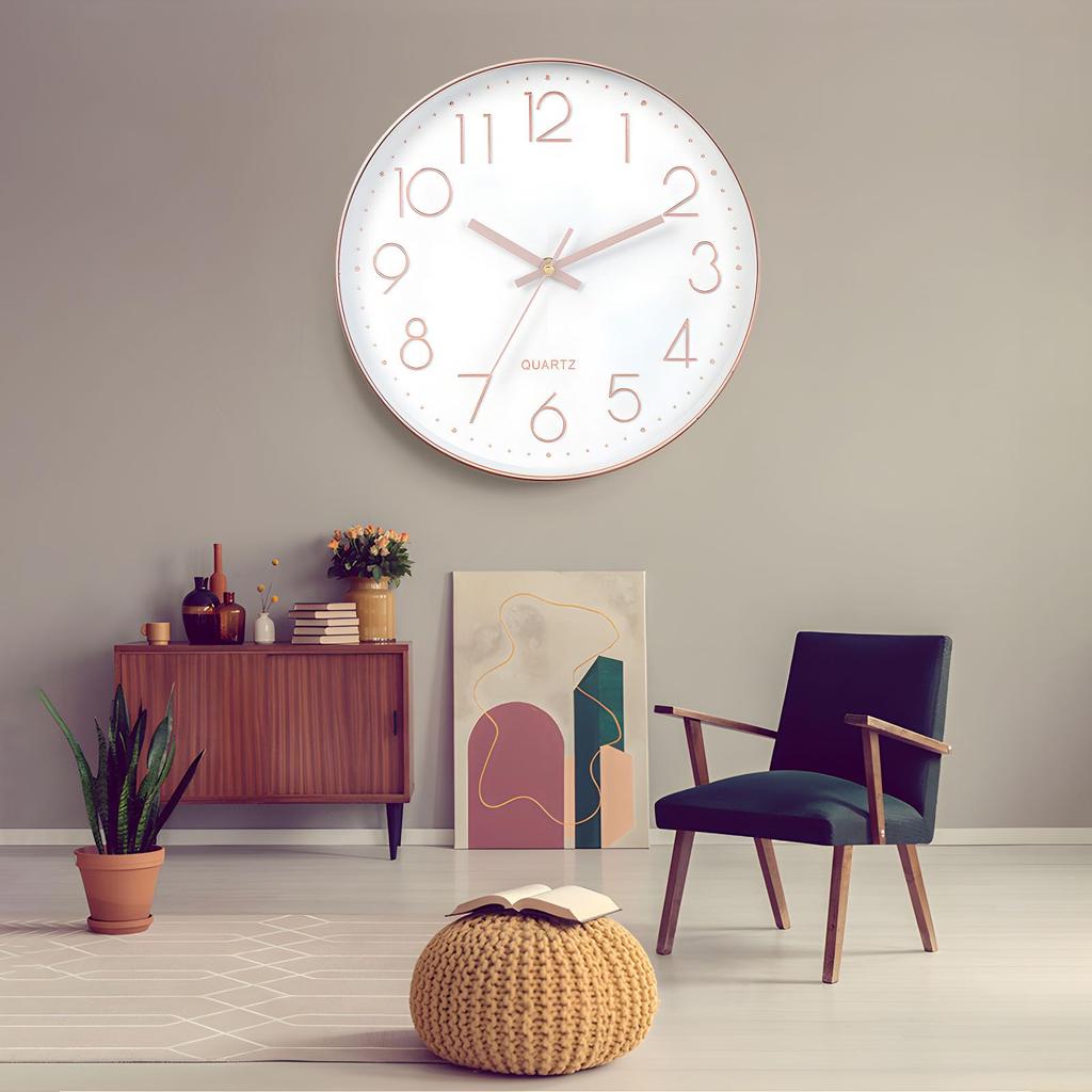 Wall Continuous Second Wall Hanging Room Large Easy to 30cm [Oblivi] Clock, Radio-Controlled Clock, Stylish, Scandinavian, Hand, Quiet, Clock, Clock,