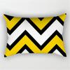 XUNYU Rectangular Polyester Print Pillowcase Yellow Geometry Home Cushion Cover Waist Pillowcase Car Chair Pillow Cover CE02