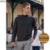 POLOMEISDO Men's Thickened 100% Cashmere Half Turtleneck Sweater