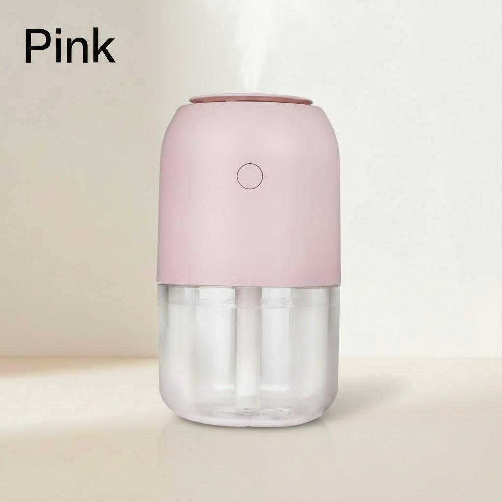 

Colorful Round Car Aroma Diffuser Humidifier Mini USB Rechargeable Silent Cool Mist for Office Bedroom Travel Home рожевий