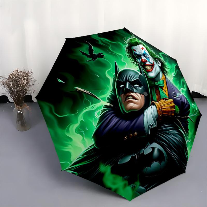 1pc Batman, Joker Automatic Opening/Closing Folding Umbrella with 8 Ribs, Portable Sunshade Umbrella Birthday and Holidays gifts yy250105153