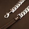 32mm Wide Titanium Steel Stainless Steel Fine Polished Casting Thick Chain Dog Leash Bully Bulldog Pet Dog Leash