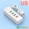 4 Ports Usb Fast Charging Charger Type C Wall Charger For Iphone Samsung Xiaomi Huawei Phone Charger Usplug Power Adapter