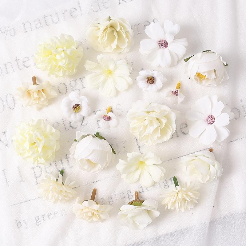 Rose Mixed Artificial Flowers Wedding Marriage Decoration Fake Flower for Home Room Decor DIY Crafts Gifts Garland Accessories