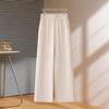 Ice Silk Cotton-Linen Women's High-Waisted Wide-Leg Summer Pants - New 2026 Figure-Flattering Loose Fit