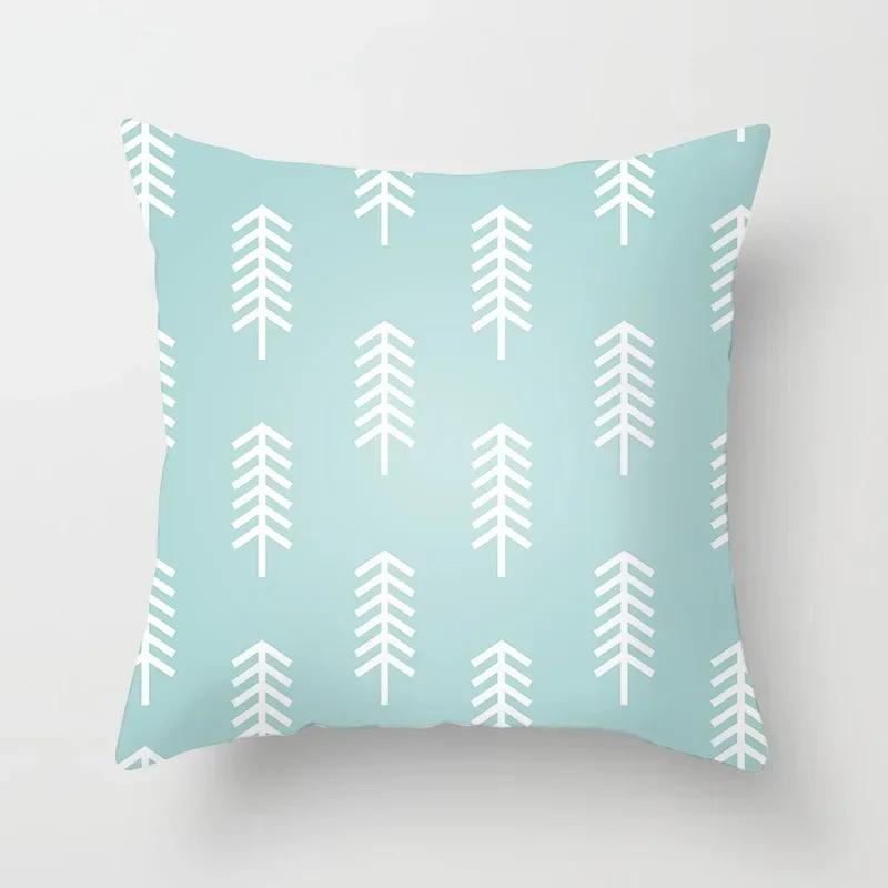 Hot Sale Light Blue Nordic Cushion Covers Modern Geometric Decorative Pillows Cover Sofa Bed Couch Throw Pillows Case Home Decor