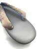 [Asakusa Kimono Market] Embroidered thong sandals with urethane sole (gray)