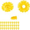Feeding Port Replacement Parts, Hummingbird Feeder Flowers Bright Colors Attractive 30 Set for Outdoor(Yellow)