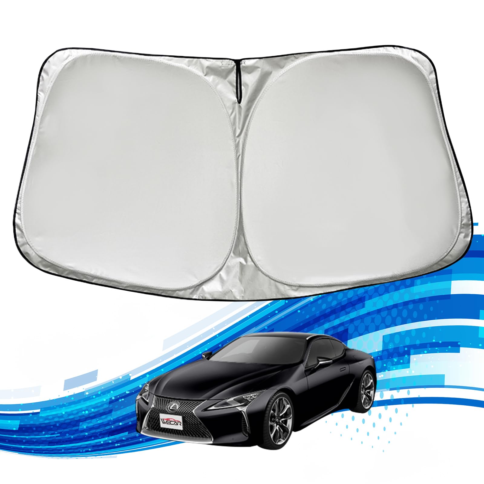 

WeCar Lexus LC500 Передний солнцезащитный экран на лобовое стекло Солнцезащитная шторка Затемнение Солнцезащитный экран для лобового стекла Теплоизоляция Наружная изоляция Светоблокировка УФ